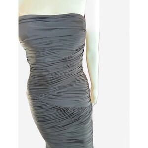Bee Darlin Black Strapless Ruched Maxi Dress Size 3/4 Prom‎ Formal Gown